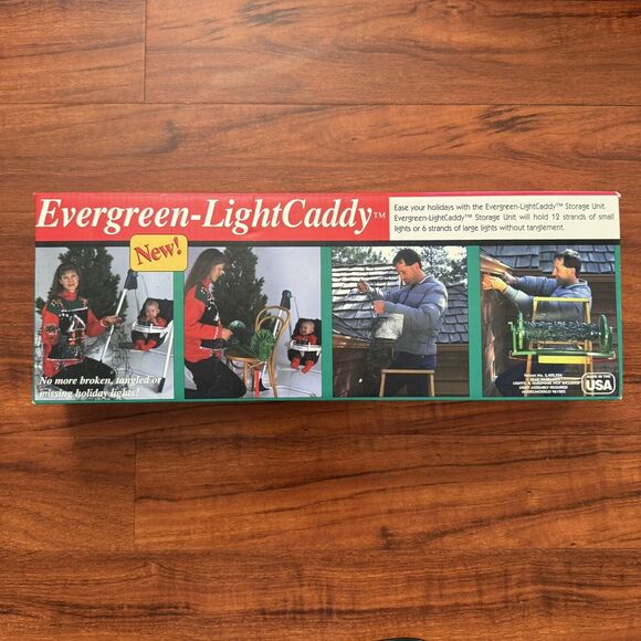 Brand New Vintage Evergreen Light Caddy Storage‎ Christmas Light Strand Holder - Picture 11 of 16